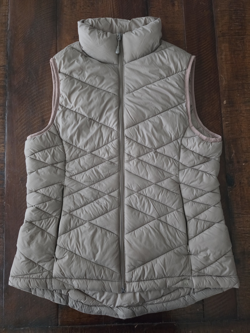 ZeroXposur Tan/Taupe Quilted Puffer Vest Small/Medium